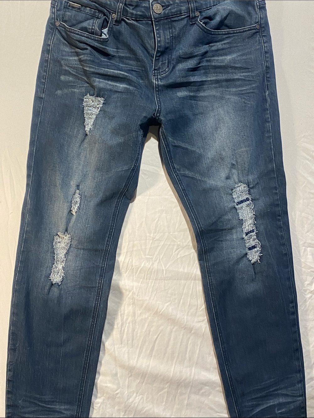 Versace 19-69 Abbigliamento sportivo SLR mens distressed jeans